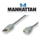 CABLE USB MANHATTAN EXTENSION 3.0M GRIS