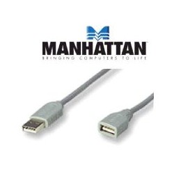 CABLE USB MANHATTAN EXTENSION 3.0M GRIS
